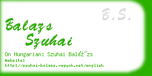 balazs szuhai business card